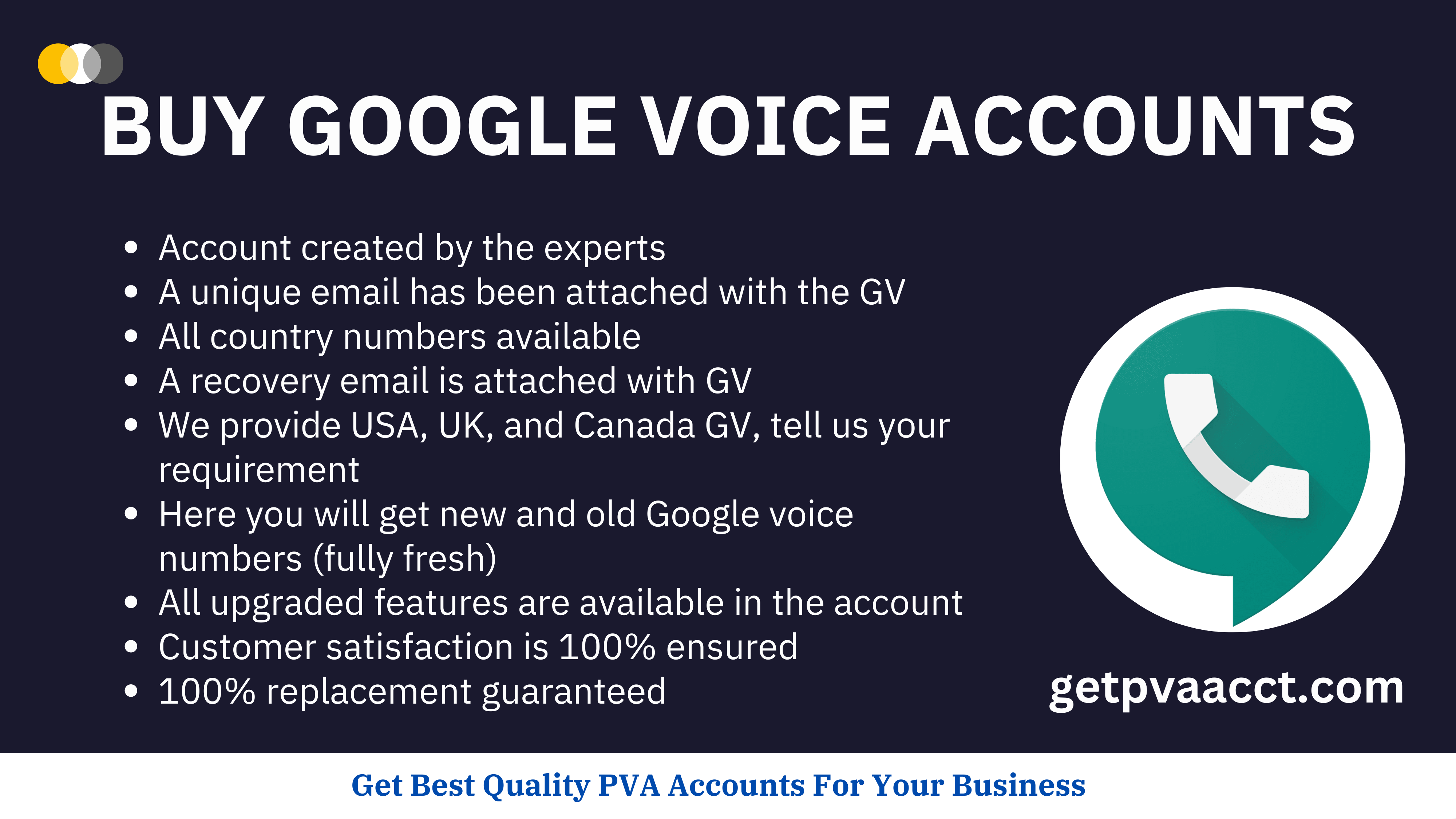 Buy Google Voice number - getpvaacct